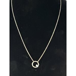 Silpada 925 Sterling Silver Orbiting Moon with CZ Gem Necklace